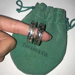 Vintage Tiffany & Co. 925 Notes Hoop Earrings
